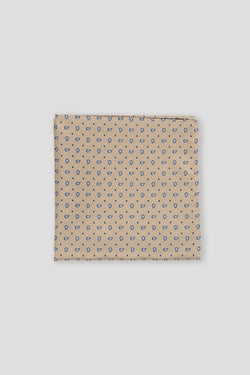 Beige dråbemønstret lommeklud