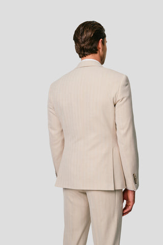 PRESTIGE sand three-piece jakkesæt med sildeben