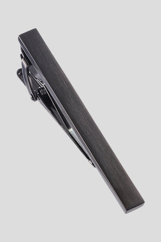 Børstet sort metal slipsenål PVD