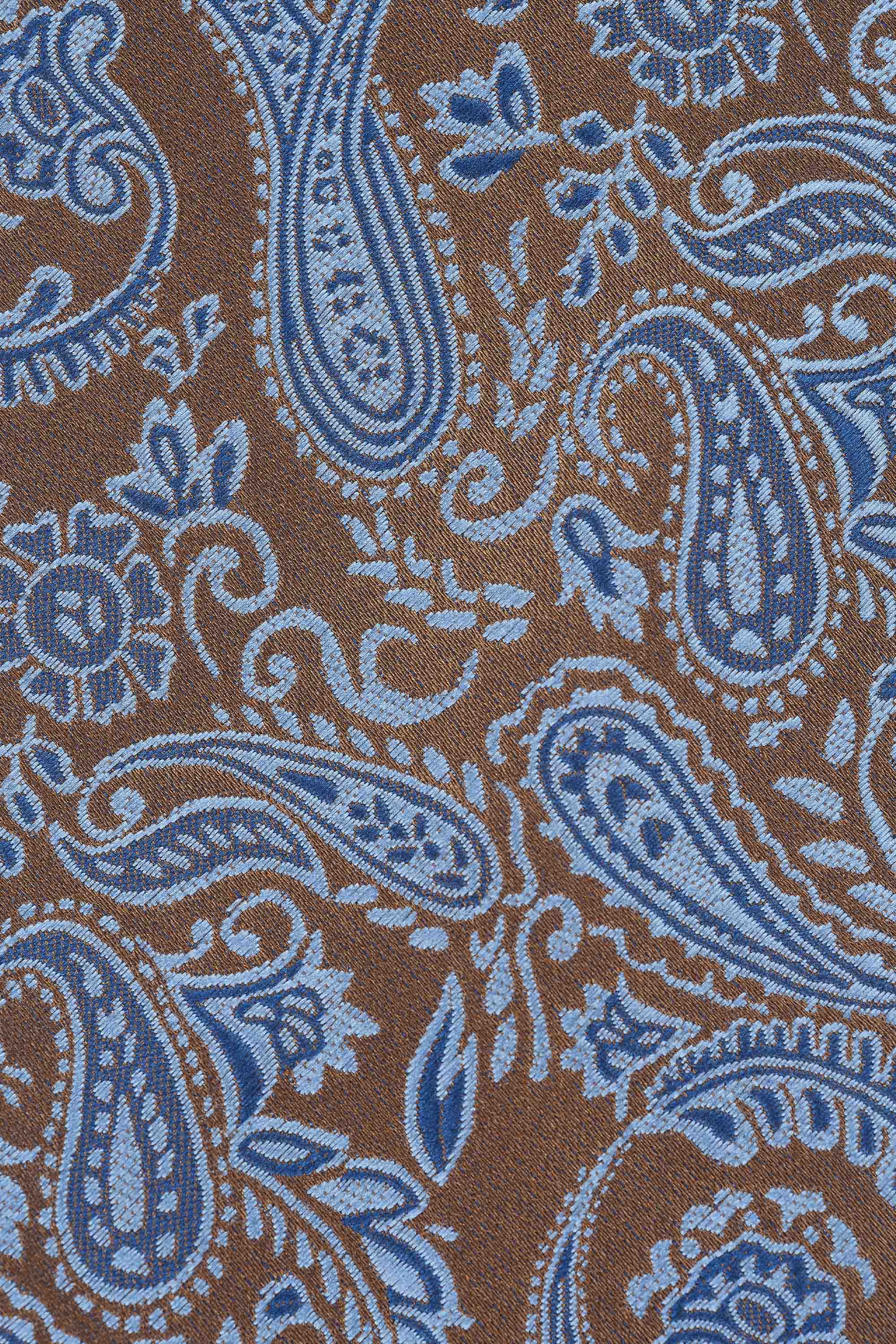 Slips & lommekluds pakke(Brun & blå paisley) suitclub.dk