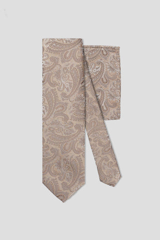 Slips & lommekluds pakke (Champagne paisley) suitclub.dk