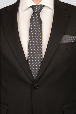 Gråt prikket slips PVD