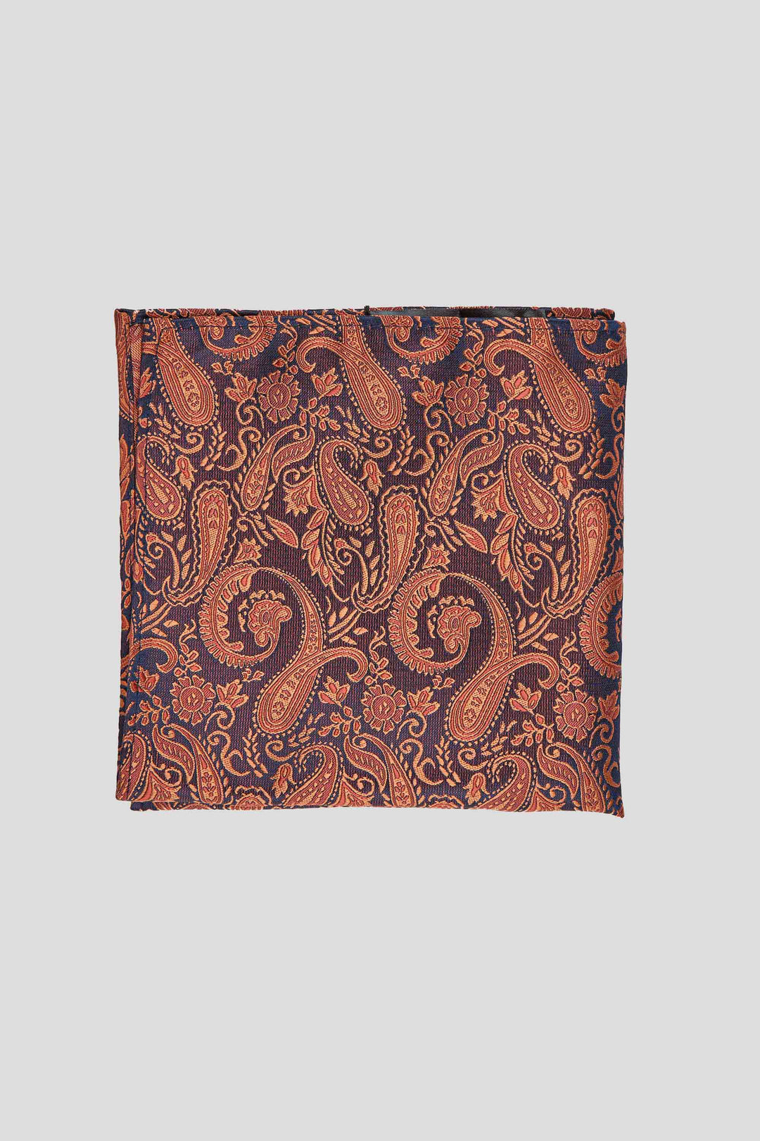 Orange & blå lommeklud med paisley PVD