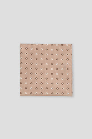 Beige blomstret lommeklud PVD