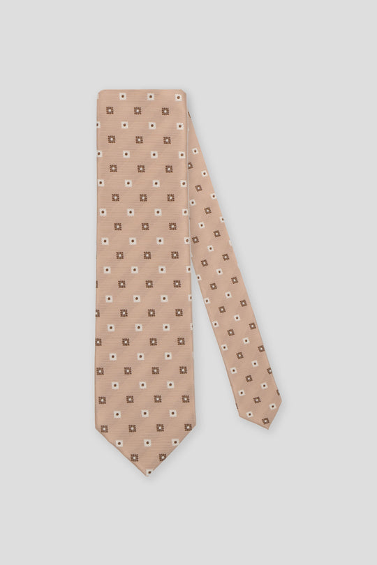 Beige blomstret slips PVD