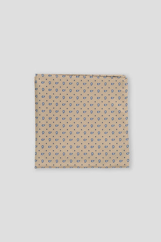 Beige dråbemønstret lommeklud