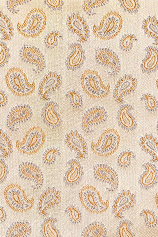 Slips & lommekluds pakke (Beige dråbemønster i silke) suitclub.dk