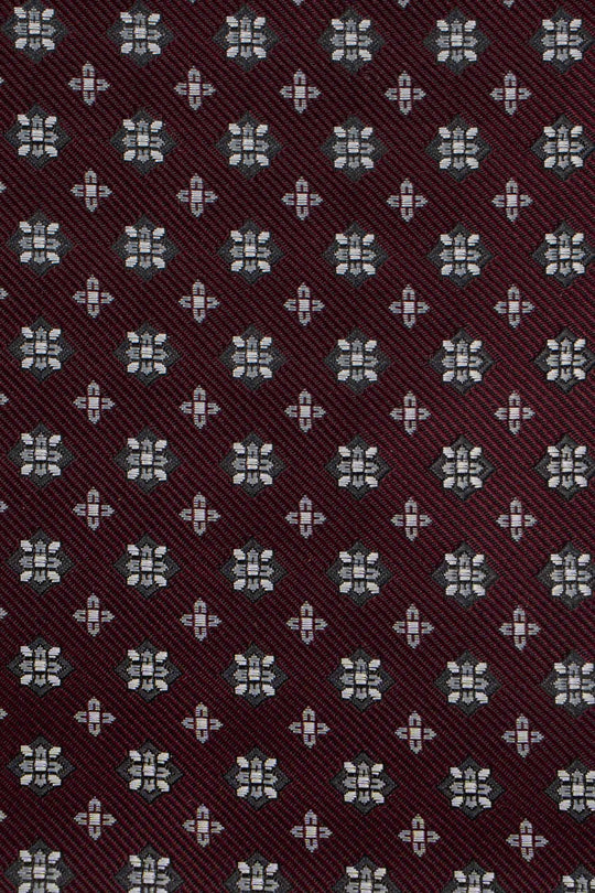 Slips & lommekluds pakke (Bordeaux blomstret) suitclub.dk