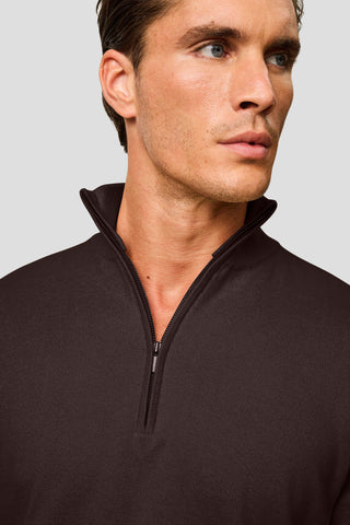 Brun half-zip striktrøje HVIID