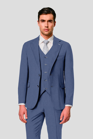 CUSTOM blåt bomuldsjakkesæt SUIT CLUB