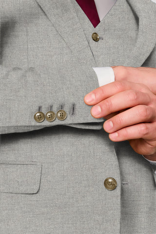 CUSTOM lysegråt uld jakkesæt SUIT CLUB