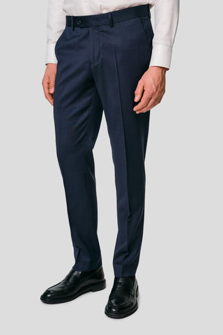 EXCLUSIVE navy habitbukser med tern