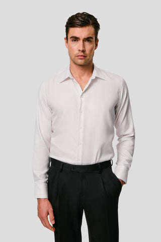 Exclusive twill skjorte hvid slim Shirtmakers