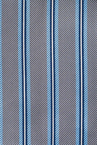 Grå & blå stribet silkelommeklud PVD