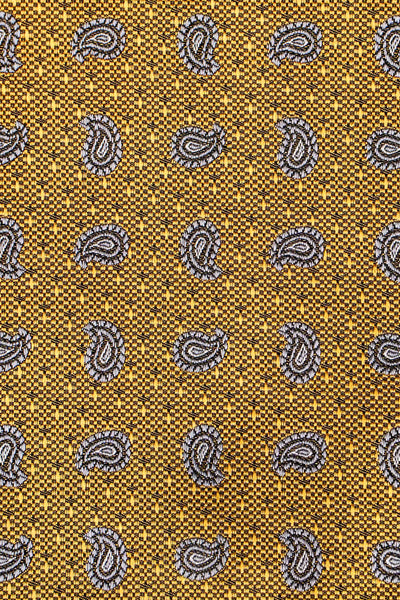 Slips & lommekluds pakke (Gult dråbemønster i silke)