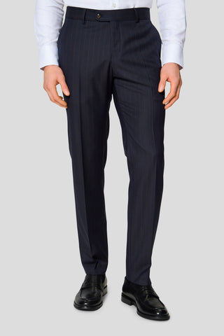 HERITAGE navy three-piece jakkesæt med nålestriber MBO