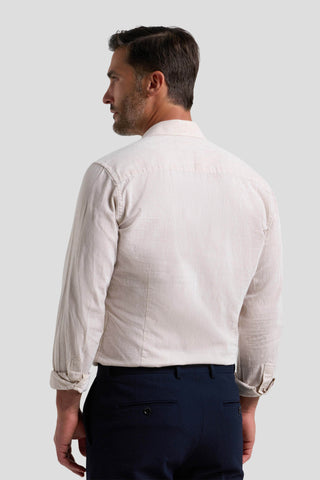 Beige hørskjorte Shirtmakers