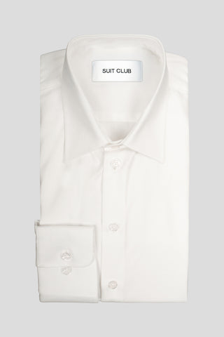 Exclusive twill skjorte hvid slim Shirtmakers