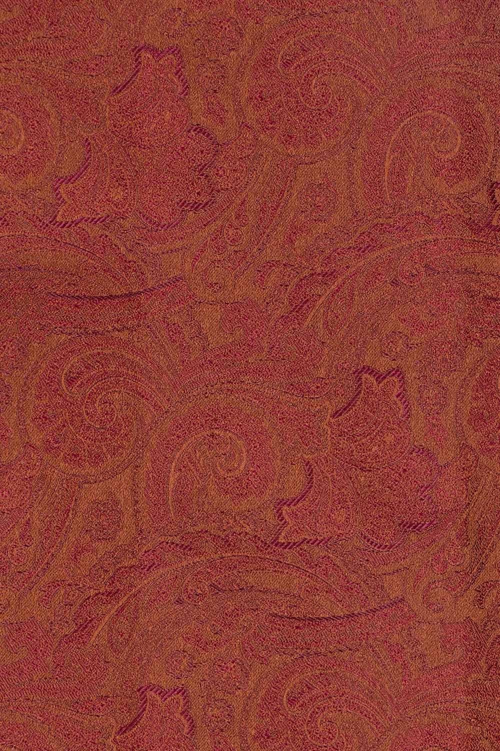 Kobberrød paisley silkelommeklud