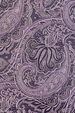 Lavendel paisley silkelommeklud PVD