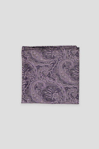 Lavendel paisley silkelommeklud