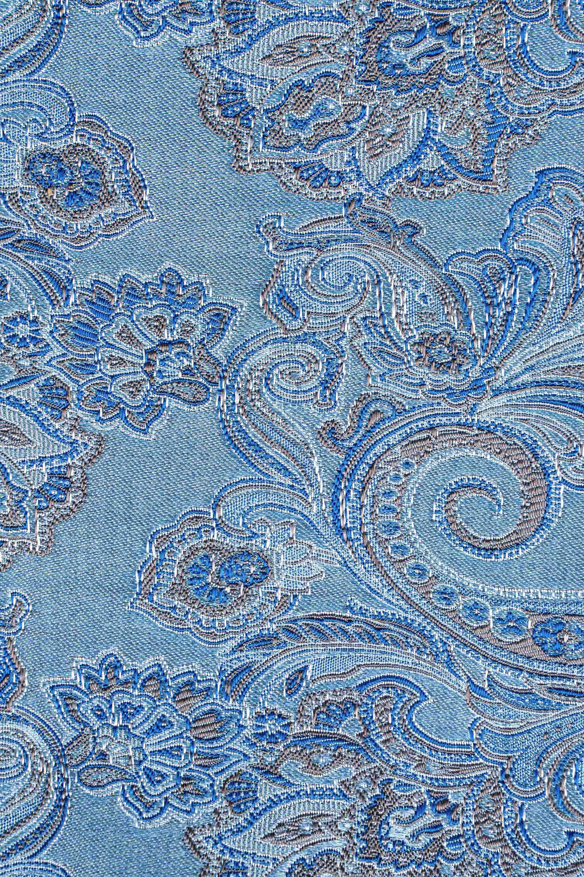Slips & lommekluds pakke (lyseblå paisley i silke) suitclub.dk