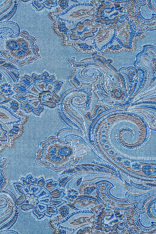 Slips & lommekluds pakke (lyseblå paisley i silke) suitclub.dk