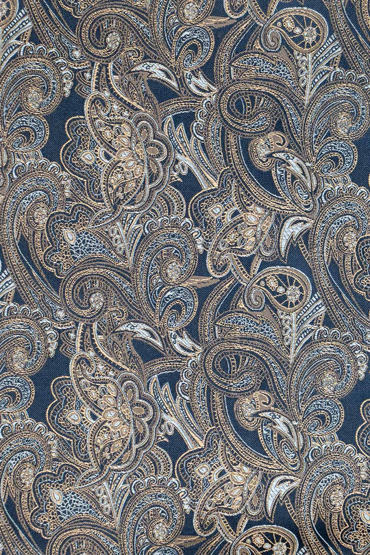 Slips- & lommekluds pakke (navy paisley i silke)