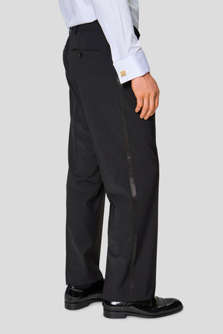 PREMIUM navy velour smoking jakkesæt PREMIUM