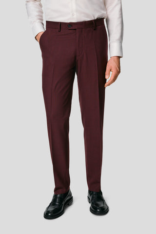 PRESTIGE bordeaux habitbukser med tern