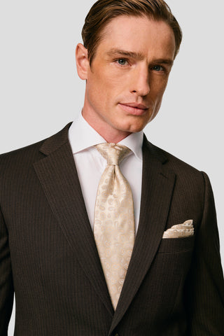 PRESTIGE brun blazer med striber MBO