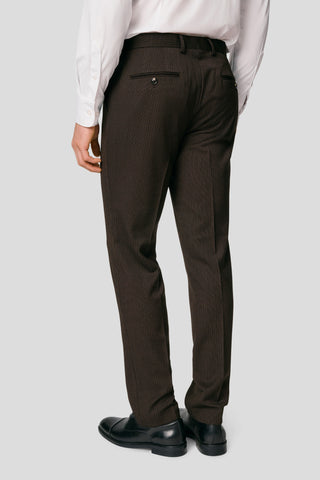 PRESTIGE brunt three-piece jakkesæt med striber PRESTIGE