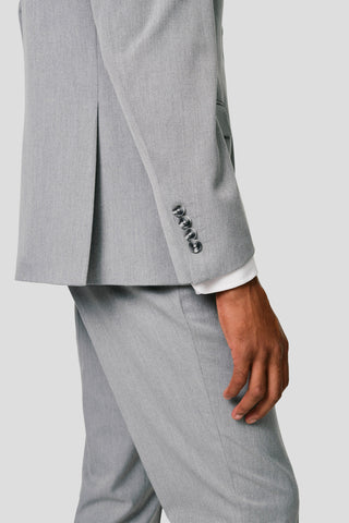 PRESTIGE lysegråt dobbeltradet jakkesæt MBO