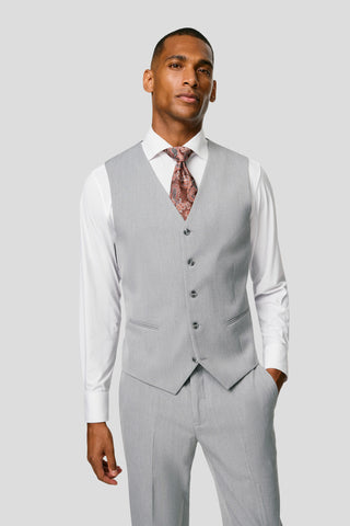 PRESTIGE lysegråt three-piece jakkesæt MBO