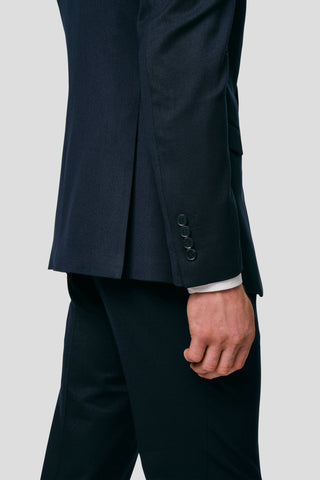 PRESTIGE navy dobbeltradet blazer MBO