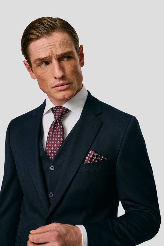 PRESTIGE navy three-piece jakkesæt MBO
