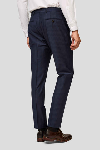 PREMIUM navy jakkesæt med nålestriber PREMIUM