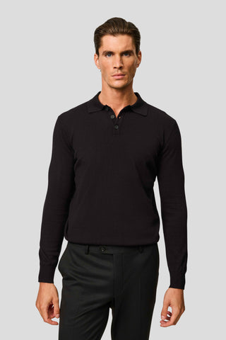 Sort langærmet polo HVIID