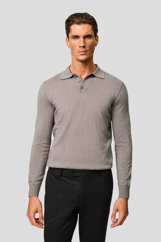 Grå langærmet polo HVIID