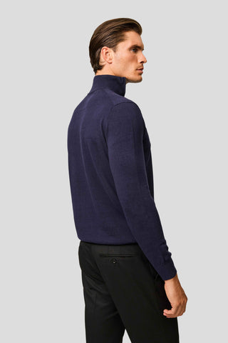 Navy half-zip striktrøje HVIID