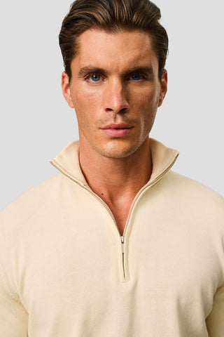 Off-white half-zip striktrøje HVIID