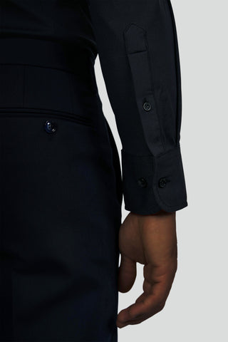 Signatur performance skjorte sort slim Shirtmakers