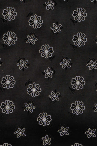 Slips & lommekluds pakke (Sort med hvide blomster) suitclub.dk