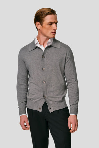 Grå polo cardigan HVIID