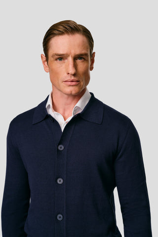 Navy polo cardigan HVIID
