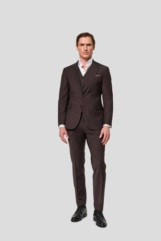 PREMIUM brunt three-piece jakkesæt PREMIUM