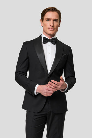 PRESTIGE sort smoking jakkesæt - SUIT CLUB