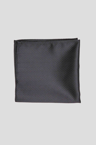 Sort lommeklud med mønster PVD