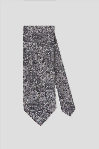 Sort & hvidt paisley slips PVD