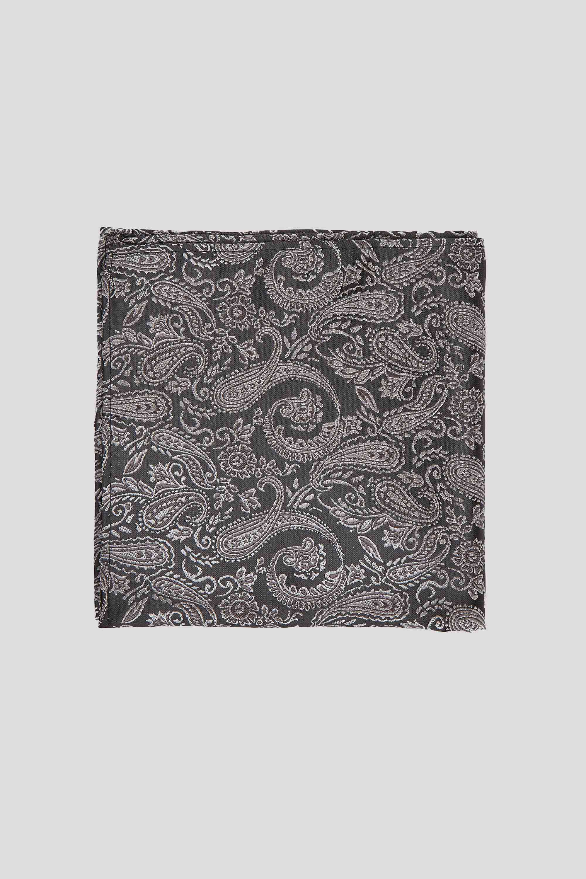 Sort & beige paisley lommeklud PVD